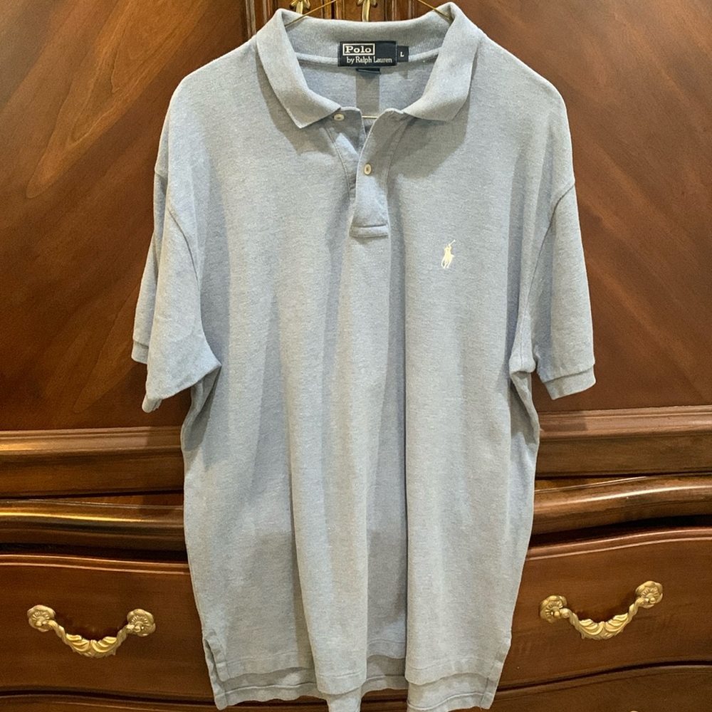 Polo men’s light blue polo shirt like new size L